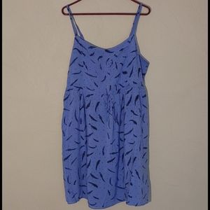 Feather print Fit & Flare Dress